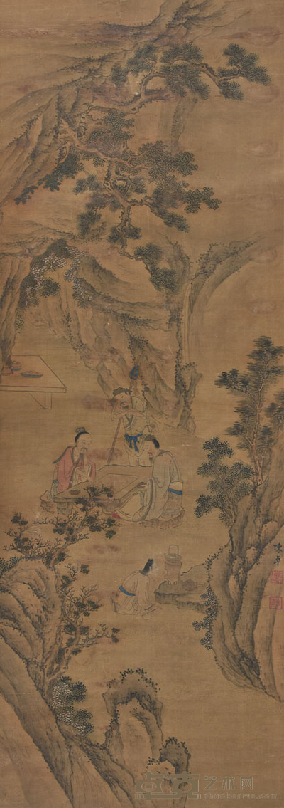 陈卓 对弈图 149×53cm 约7.1平尺