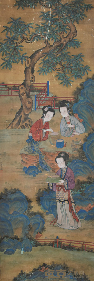 钱选 仕女 166×55cm 约8.2平尺