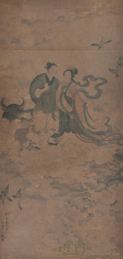 改琦 天仙配 87×39cm 约3.1平尺