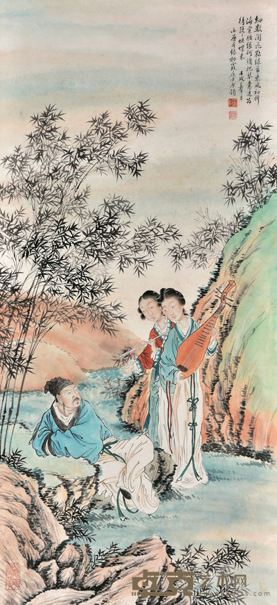 陆小曼 仕女 90×40cm 约3.2平尺