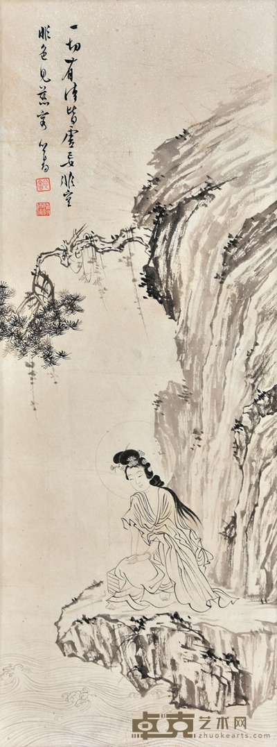 溥儒 仕女 68×25cm 约1.5平尺