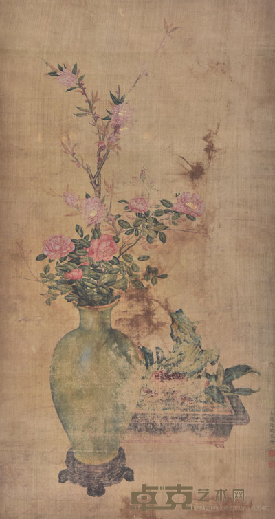 蒋廷锡 清供图 75×40cm 约2.7平尺