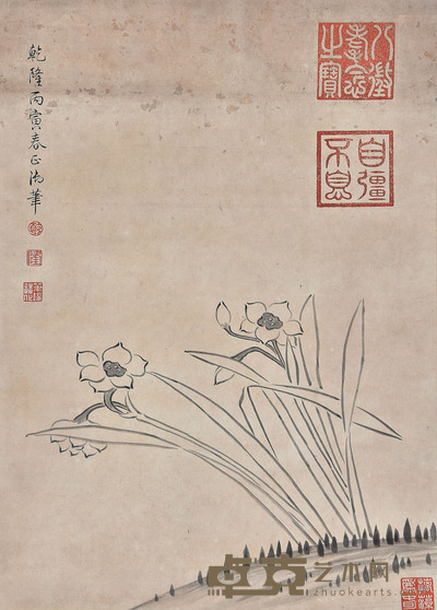 乾隆 水仙 51×37cm 约1.7平尺