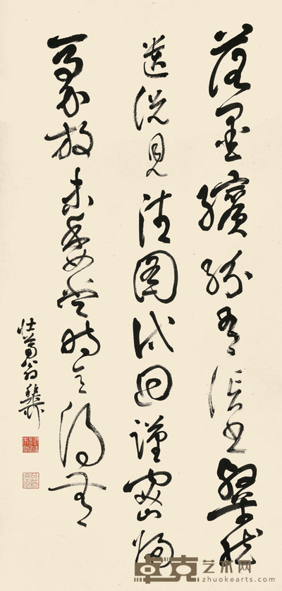 谢稚柳 书法 89×44cm 约3.5平尺
