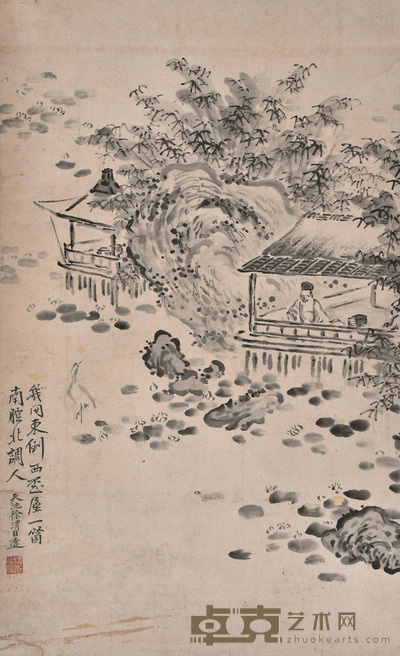 徐渭 山居图 70×43cm 约2.7平尺