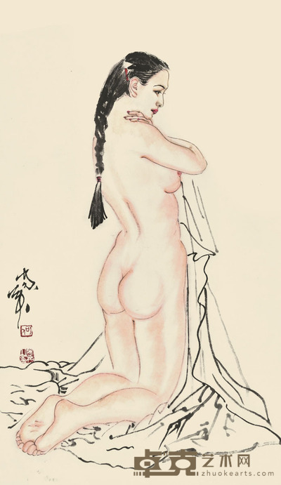 何家英 人物 70×45cm 约2.8平尺