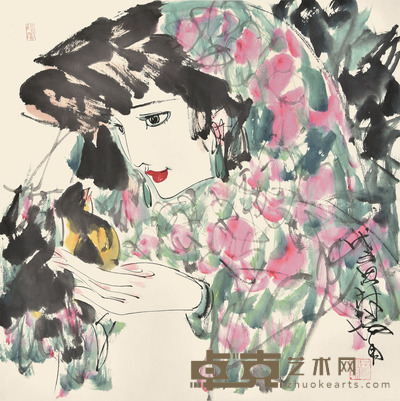 林墉 少女 68×68cm 约4.2平尺