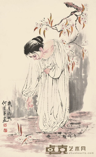 何家英 花香在眼前 94×58cm 约4.9平尺