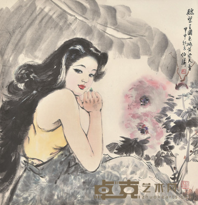 白伯骅 国色天香 71×68cm 约4.3平尺