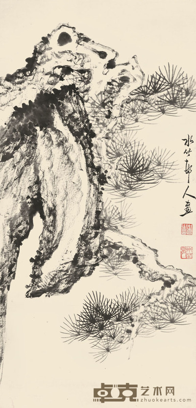 徐世昌 松石图 87×38cm 约3.0平尺