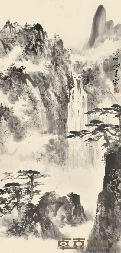 关山月 山水 85×41cm 约3.1平尺