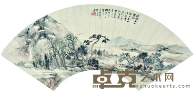 吴石仙 溪头春雨 18×51cm 约0.8平尺