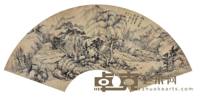吴徵 谿山秋霭 19×55cm 约0.9平尺