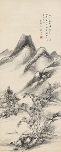 杨伯润 仿北苑山水