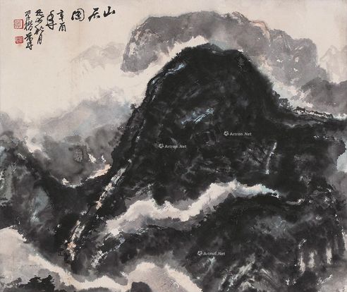 谭学楷 山居图