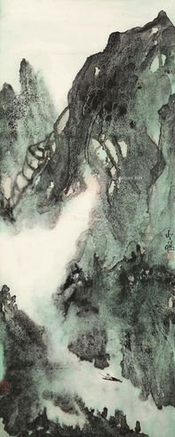 郑登桥 溪山泛钓