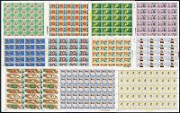 ★1980-1991年“J”字邮票全张一组一百一十三件