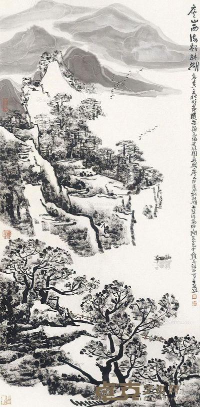 王永敬 庐山西海柘林湖 138×69cm