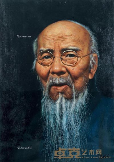 王文广 油画（齐白石画像） 67×47cm