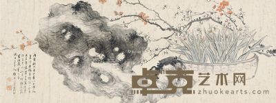金心兰 岁寒三友 128×47cm