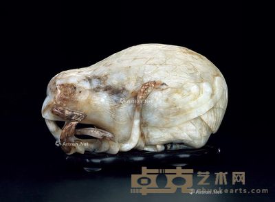 明 白玉鹌鹑摆件 长12.2cm;高6.7cm;厚4.5cm