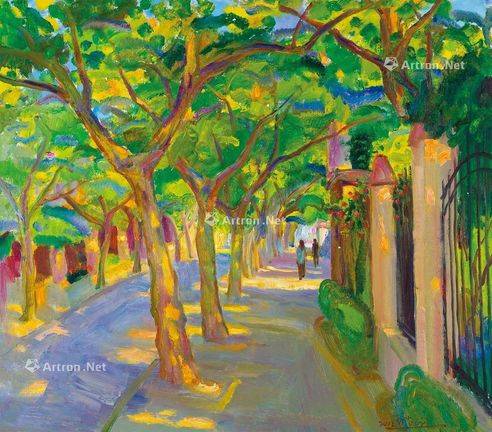 陈均德  2002年作 上海街景 油彩 画布