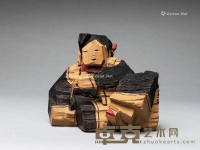 朱铭 人间系列-彩绘木雕 不饱和聚酯树脂223/300 16×20×18cm