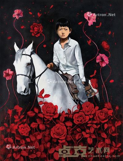 李梁 2009年作 忧伤 五 油彩画布 165×125cm