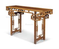 19TH CENTURY A FAUX BAMBOO HUALIMU ALTAR TABLE