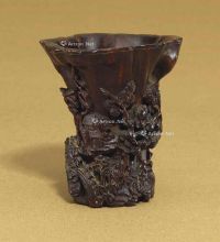 LATE MING-EARLY QING DYNASTY，17TH-18TH CENTURY A CARVED ALOESWOOD BRUSH POT，BITONG