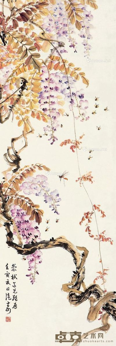 司徒奇 紫藤 120×41cm