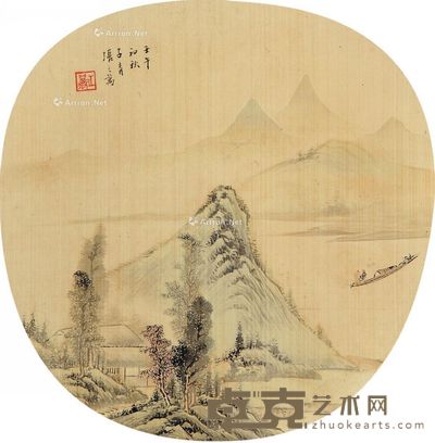 张之万 渡江 直径25cm