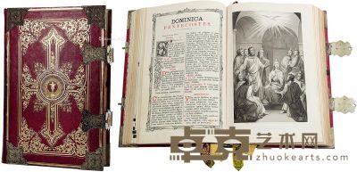 1863法文版天主基督弥撒圣祭书 28×40cm