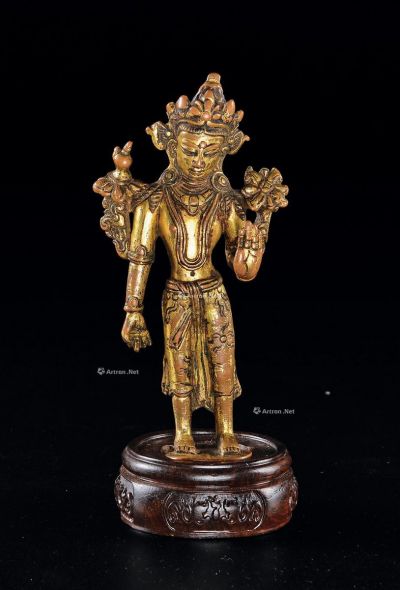 15世纪 尼泊尔铜鎏金弥勒佛