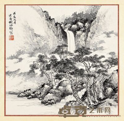 胡佩衡 山水 33×32cm