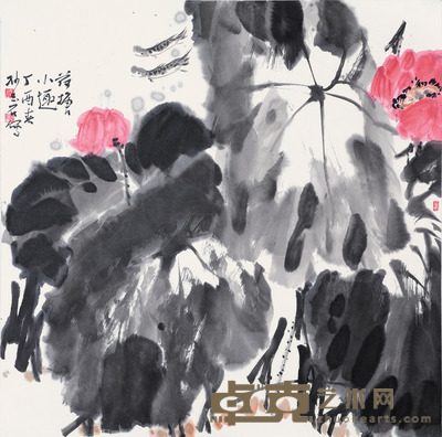 孙玉石 荷塘小趣 68×68cm