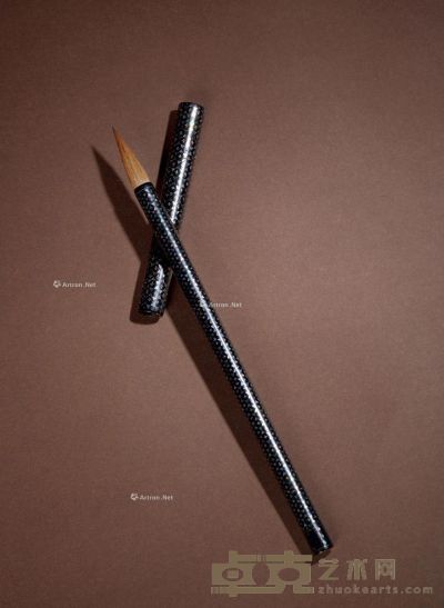 清 黑漆嵌螺钿毛笔 长28.5cm