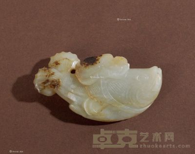 明 白玉鳜鱼 长11cm；高5.2cm