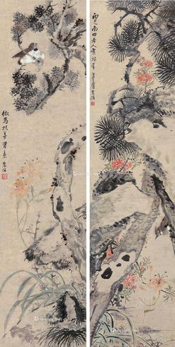 朱梦庐 花鸟