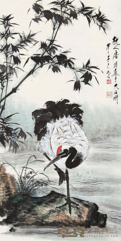唐云 花鸟 128×64cm