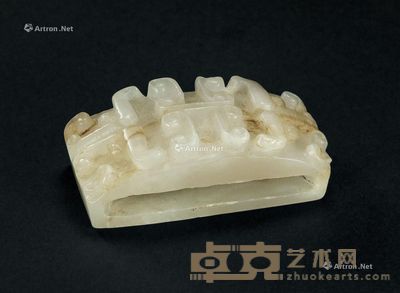 古代 白玉带扣 6.1×2.9×2.4cm