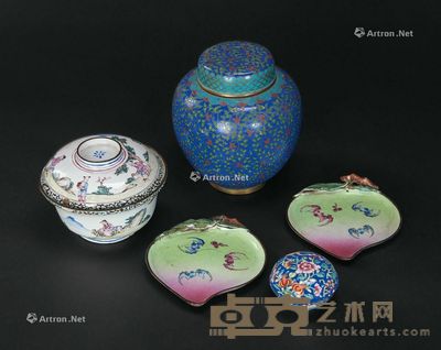 晚清/民国 景泰蓝 (五件一组) 4-14cm