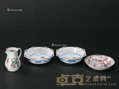 民国 粉彩瓷器 (四件一组) 8.6-13cm