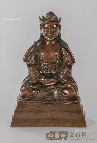 清 铜制菩萨 高18cm