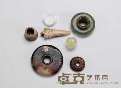 清 各种玉石小件 (六件一组) 直径29-64cm