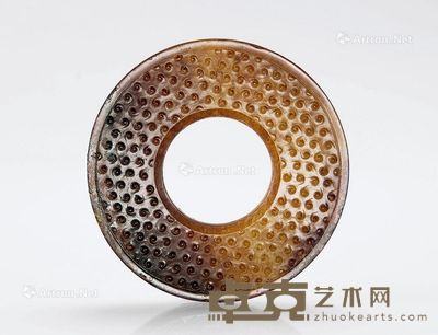 汉 白玉谷纹璧 直径8.6cm
