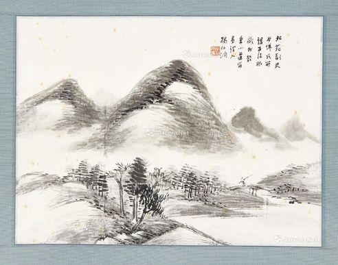 杨伯润 山水 立轴