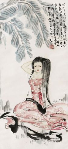 刘静云 芭蕉仕女