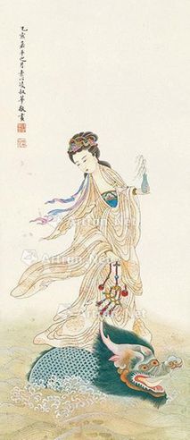 凌叔华 观音图 立轴 纸本