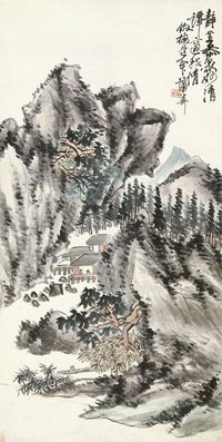 蒲华 静坐观泉